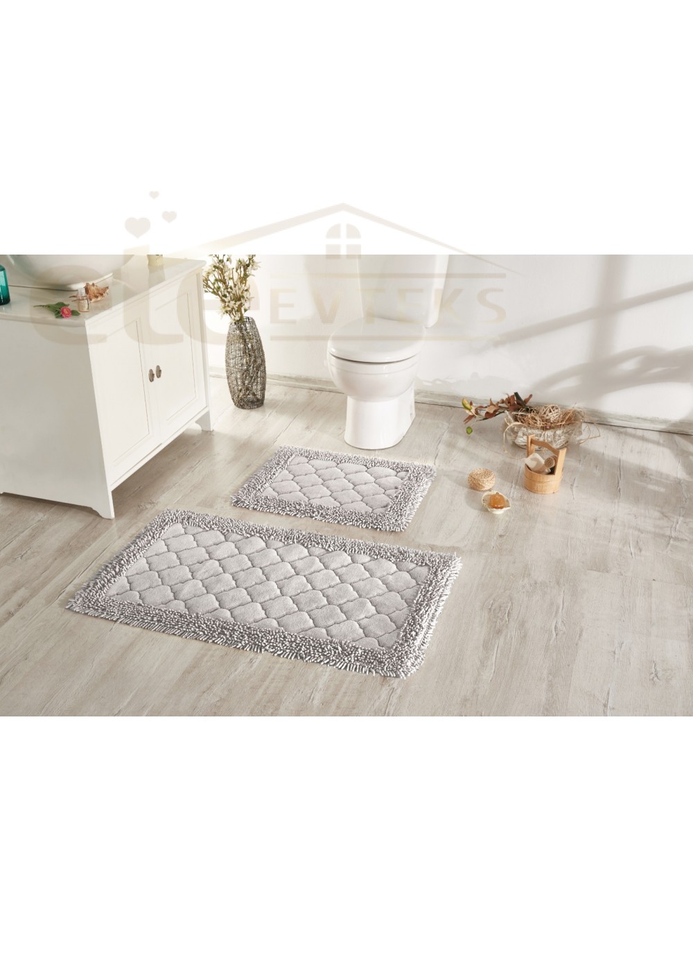 ÇAPA HOME PAMUK 2'Lİ BANYO PASPASI GRİ 8696474231596